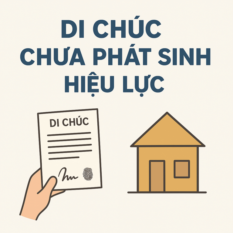 Di Chúc Chưa Phát Sinh Hiệu Lực