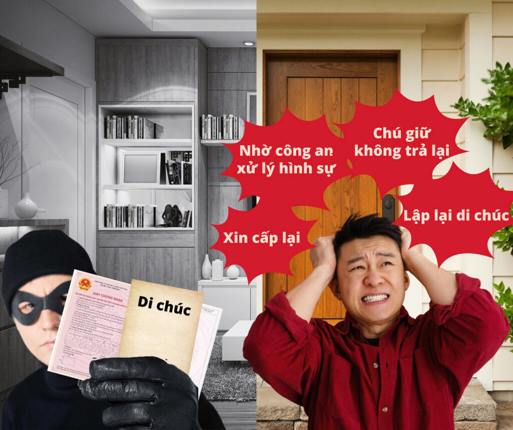 Bị chiếm giữ sổ đỏ, di chúc Bị chiếm giữ sổ đỏ, di chúc